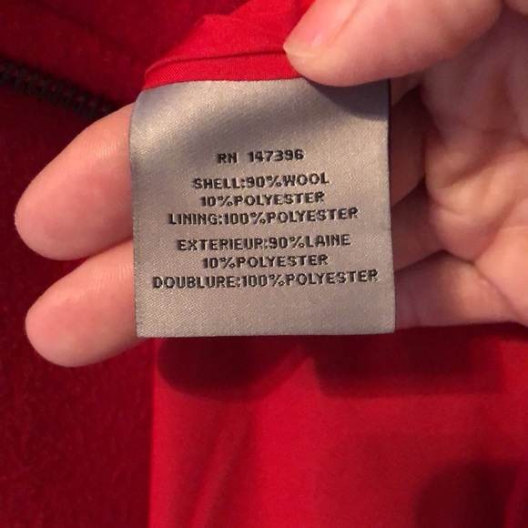 ZAC POSEN red wool coat with lining M - Picture 3 of 4